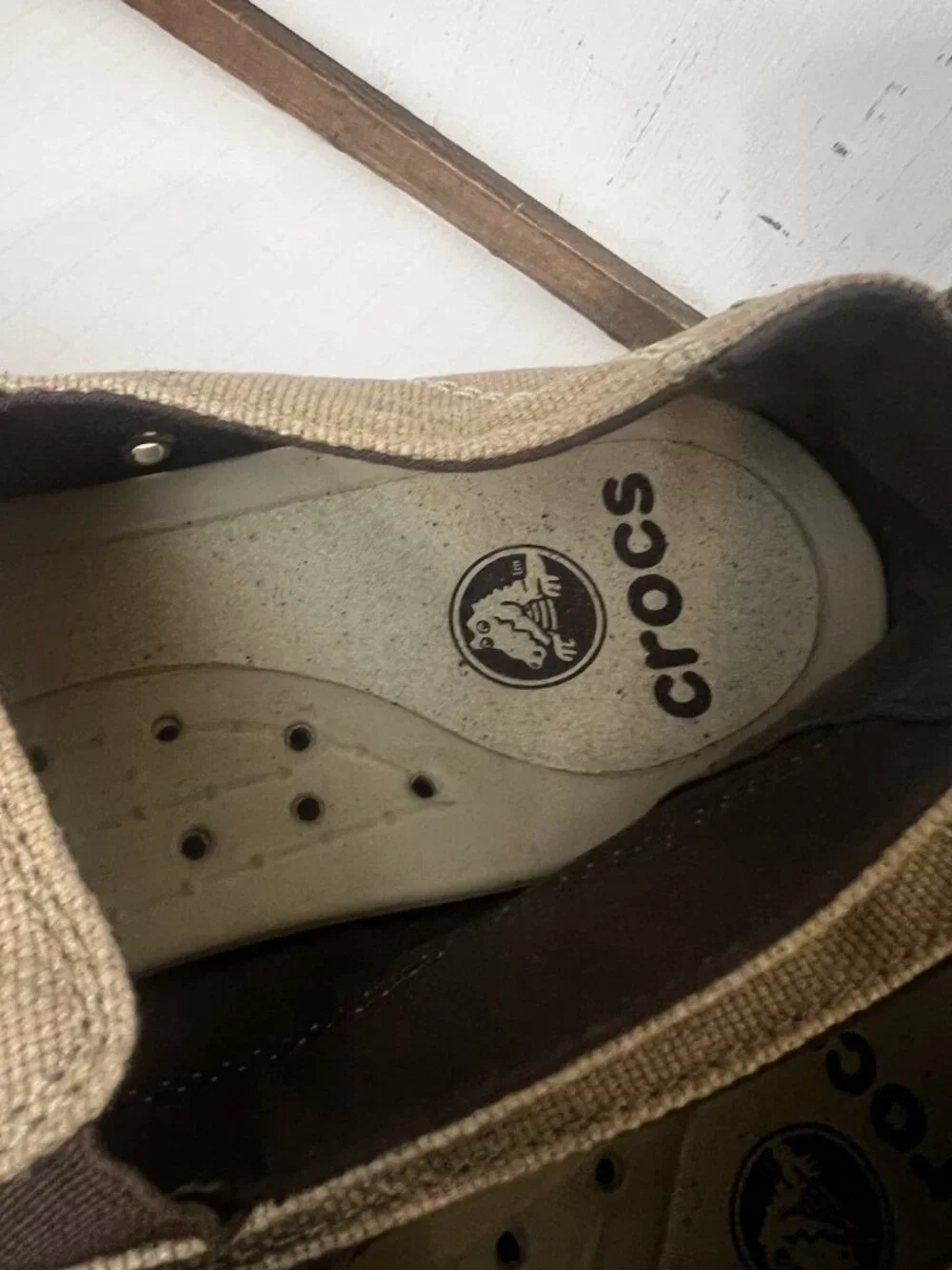 Crocs Walu Men Canvas Slip On Loafers Casual Walking Shoes Size 11